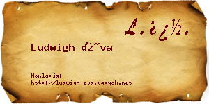 Ludwigh Éva névjegykártya